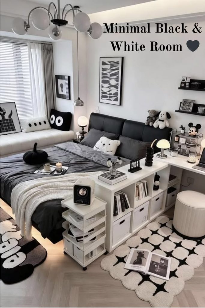 Black and White Minimalist Room Decor