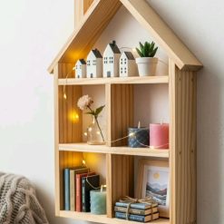 Scandinavian Wooden Wall Shelf